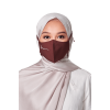 Crepe Face Mask with String Extension in Brick Red